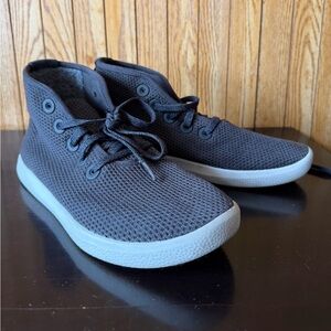 AllBirds Grey Knit High-Top Sneakers